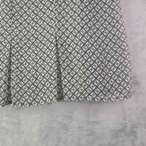 Worthington Womens A-Line Skirt Black White Geometric Print Size 4 Career Office - Picture 3 of 8